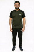 Tracksuit For Summer – Awesome Olive Green & Black Adi Combo.