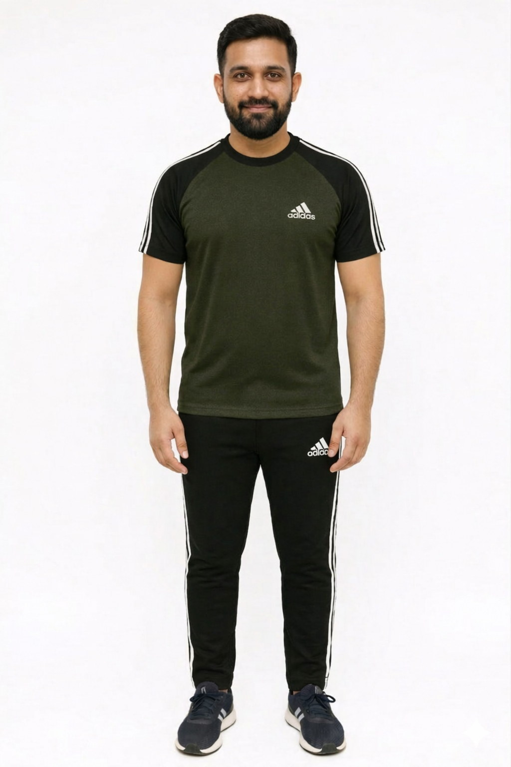 Tracksuit For Summer – Awesome Olive Green & Black Adi Combo.