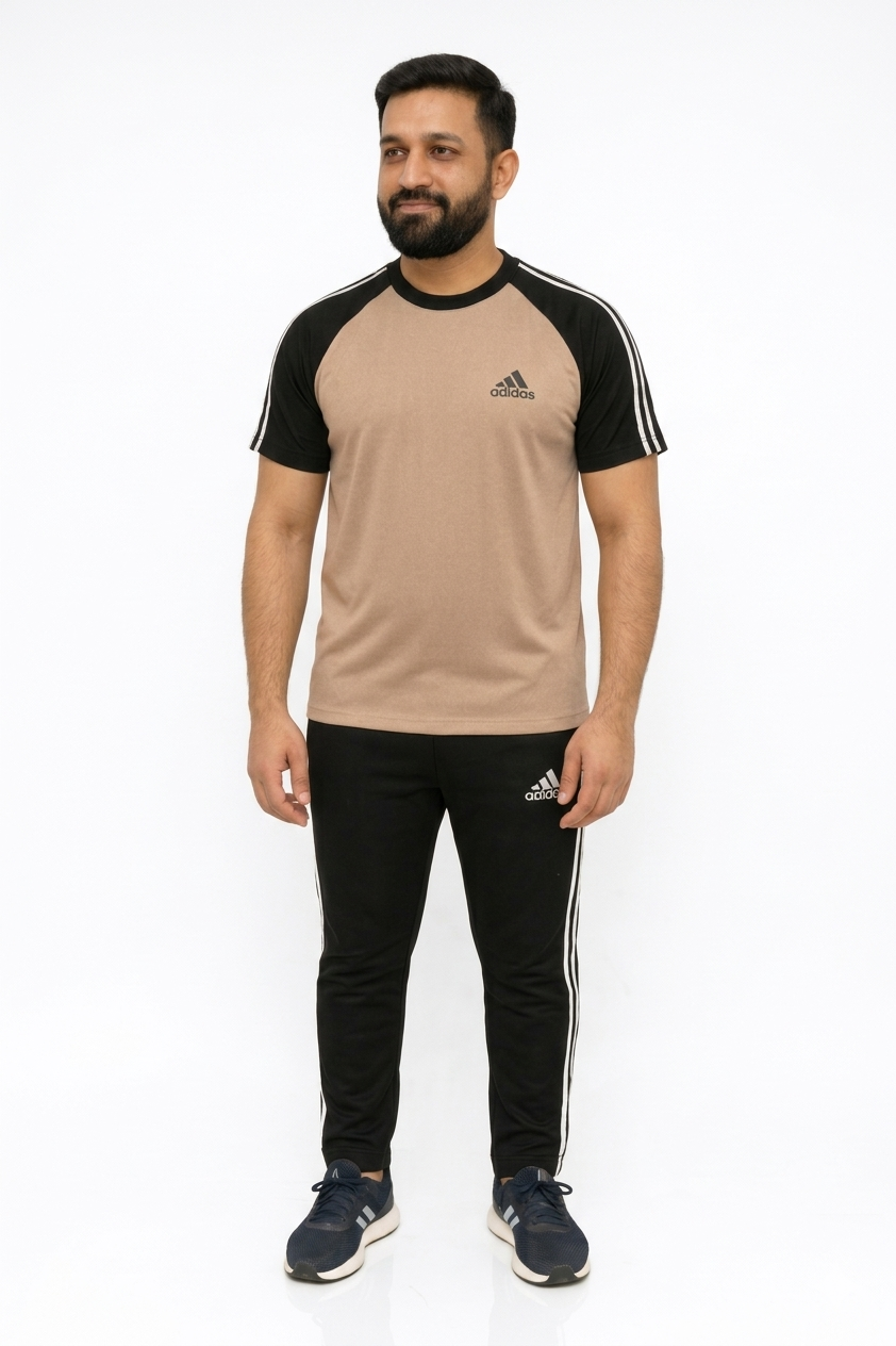 Tracksuit For Summer – Awesome Skin & Black Adi Combo.