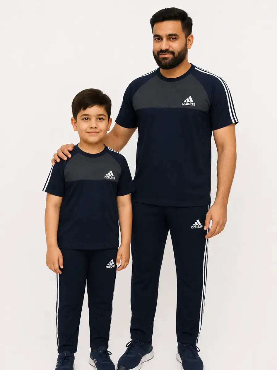 Like father like son-Navy & Gray Adi Awesome Combo.