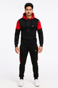 Winter Tracksuit Fleece – Red & Black Hoodie & Trouser