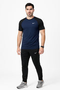 Tracksuit For summer – Drfit Premium quality Navy & Black Raglan Sleeve
