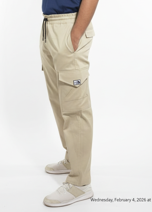 Premium Cargo Trouser –Off-white -8 Zip pockets.