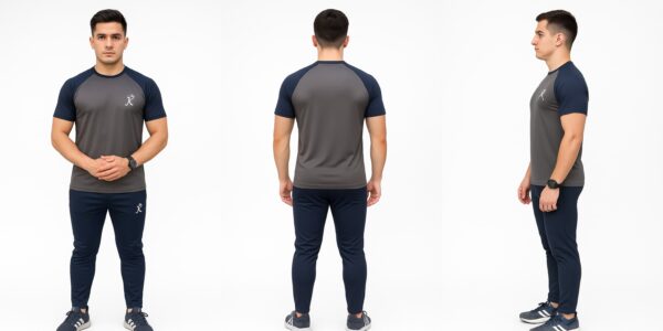 Tracksuit For summer - awesome Grey & Blue Combo #202 - Image 3
