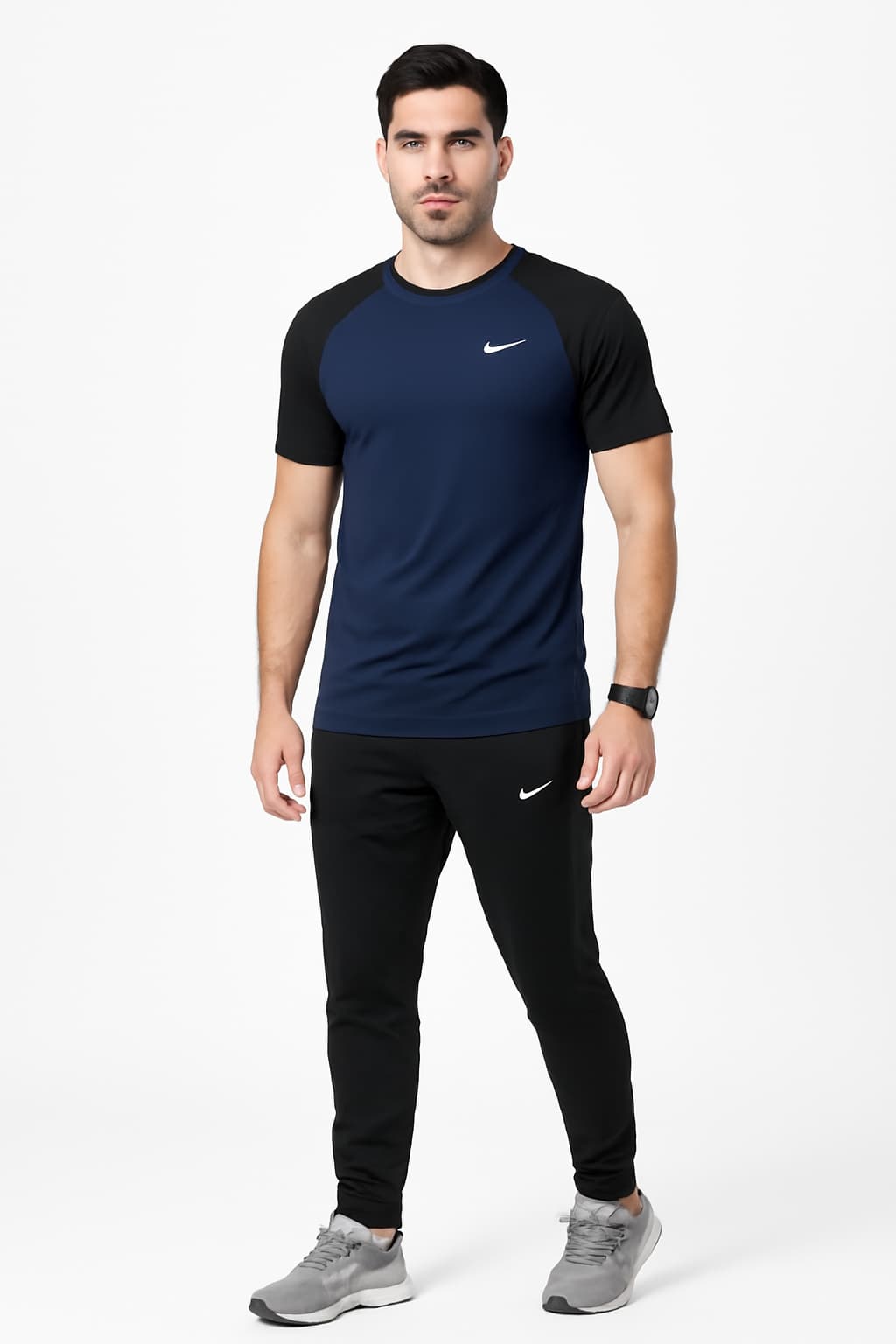 Tracksuit For summer –  Navy & Black Raglan Sleeve #205