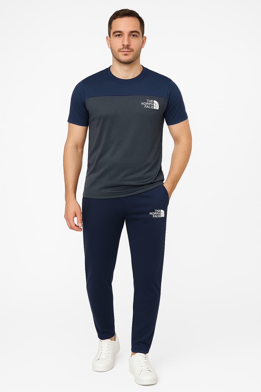 Tracksuit For summer – Grey Front & Blue Combo #222