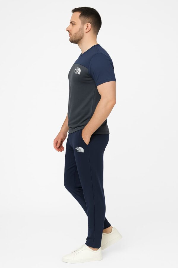 Tracksuit For summer - Grey Front & Blue Combo #222 - Image 3