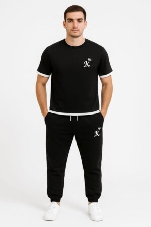 Summer Drifit Tracksuit-Black & White Awesome Combo. - L