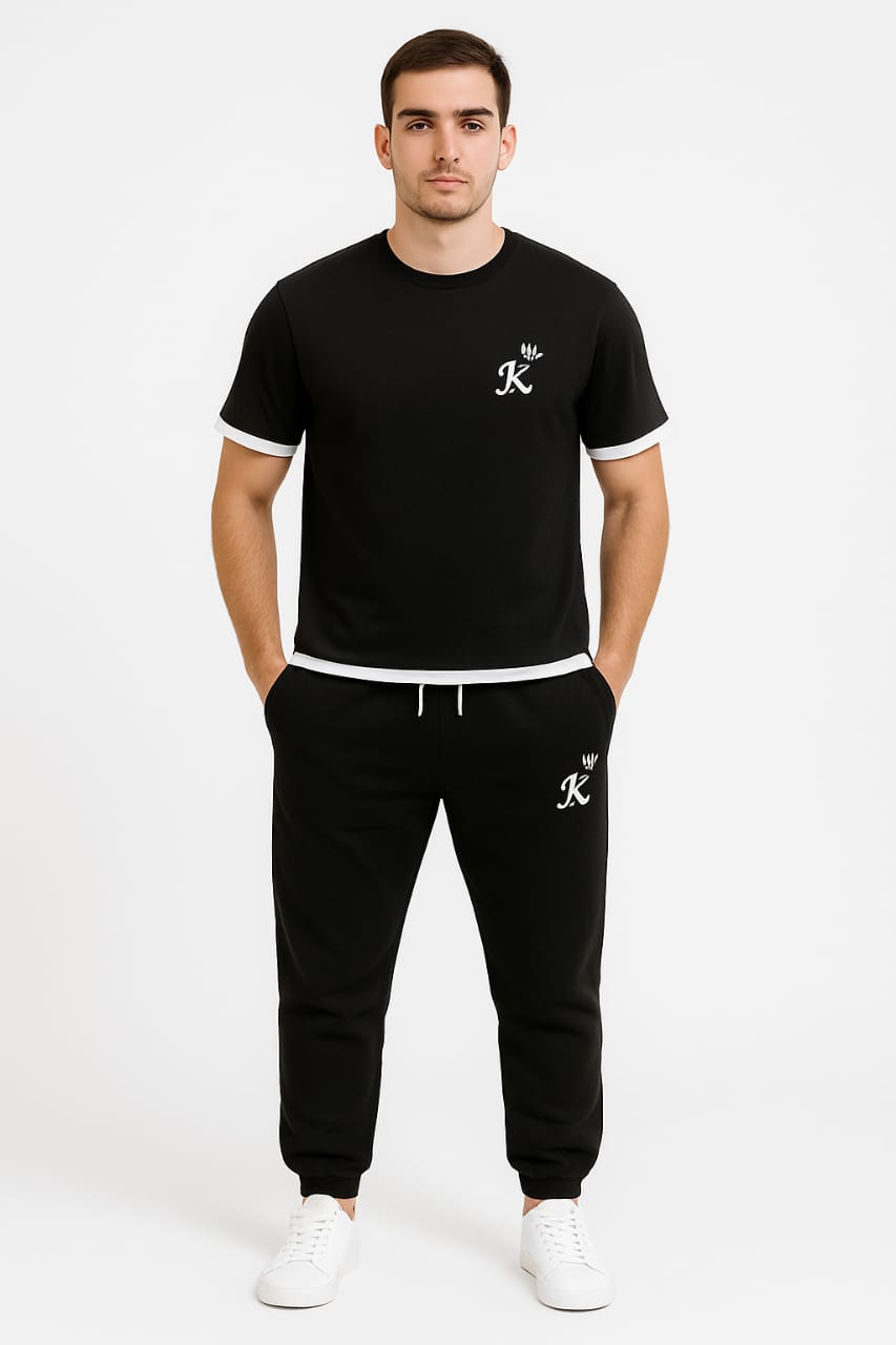 Tracksuit For summer – Black & White Bottom Combo #209