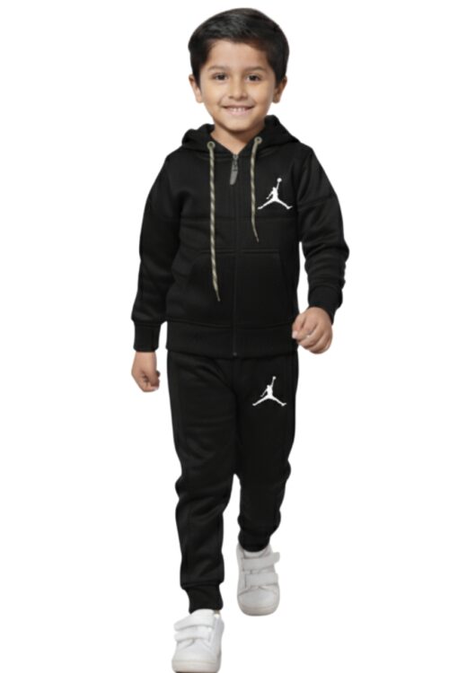 Winter Kids Tracksuit Fleece – Black Awesome Combo.