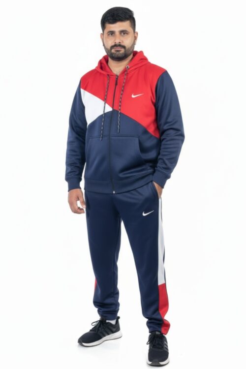 Winter Man Tracksuit Fleece – Navy,Red & white Awesome Combo.